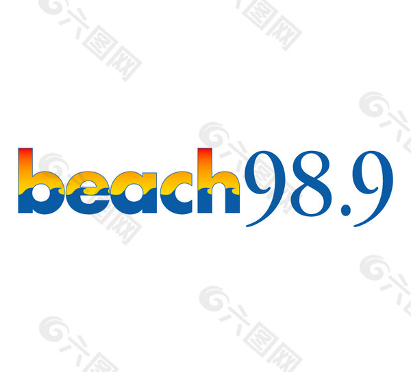 Beach 98 9 logo设计欣赏 Beach 98 9下载标志设计欣赏