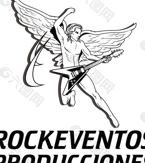 ROCKEVENTOS_PRODUCCIONES logo设计欣赏 ROCKEVENTOS_PRODUCCIONES唱片公司标志下载标志设计欣赏