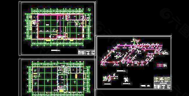 某模具间新建厂房采暖平面设计图