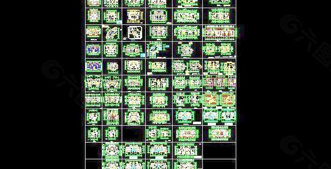 某市小区多户型多标准住宅楼设计图