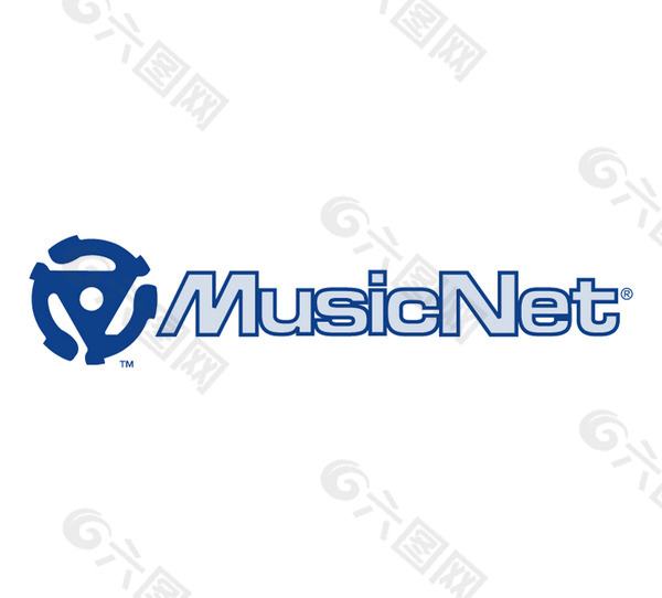 MusicNet logo设计欣赏 MusicNetCD唱片标志下载标志设计欣赏