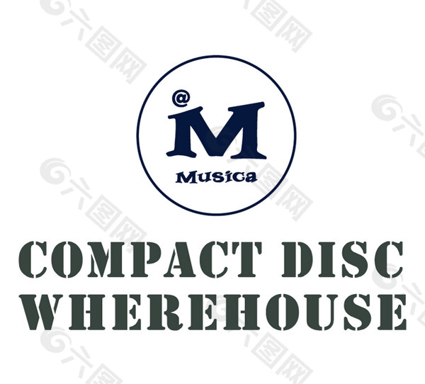 Musica_and_Compact_Disc_Wherehouse logo设计欣赏 Musica_and_Compact_Disc_WherehouseCD唱片标志下载标志设计欣赏