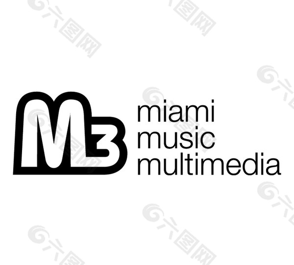 M3_Miami_Music_Multimedia logo设计欣赏 M3_Miami_Music_Multimedia唱片专辑标志下载标志设计欣赏