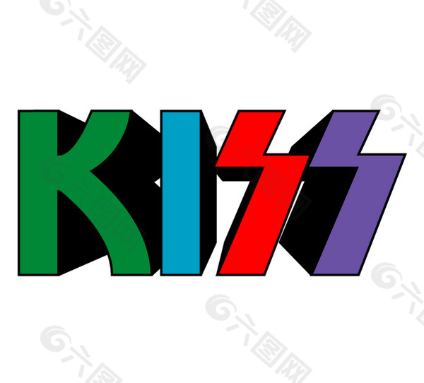 KISS(1) logo设计欣赏 KISS(1)音乐标志下载标志设计欣赏