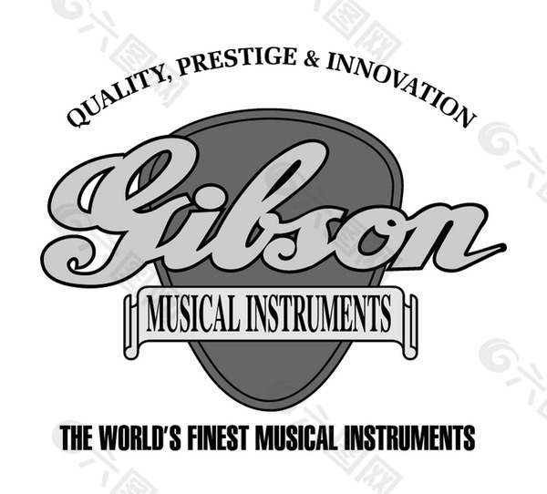 Gibson logo设计欣赏 Gibson音乐公司标志下载标志设计欣赏