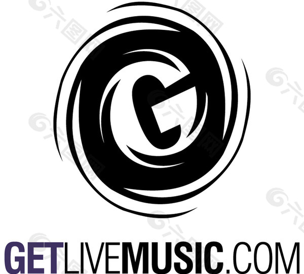 logo設計欣賞 getlivemusic_com音樂公司標誌下載標誌設計欣賞