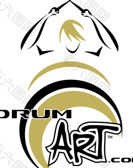 DrumART_com logo设计欣赏 DrumART_com摇滚乐队标志下载标志设计欣赏