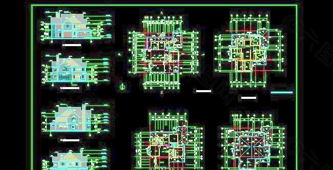 二层带露台经济实用型别墅设计图15x17