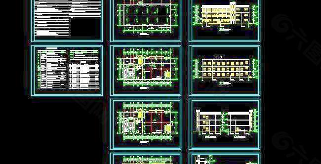 三层办公楼建筑设计施工图