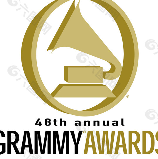 48th_GRAMMY_Awards logo设计欣赏 48th_GRAMMY_Awards唱片公司标志下载标志设计欣赏