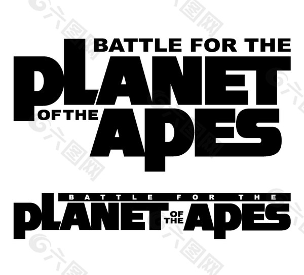 Planet_Of_The_Apes_-_Battle_For_The logo设计欣赏 Planet_Of_The_Apes_-_Battle_For_The经典电影LOGO下载标志设计欣赏