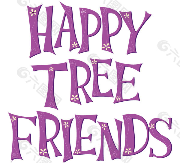 Happy_Tree_Friends logo设计欣赏 Happy_Tree_Friends电影LOGO下载标志设计欣赏