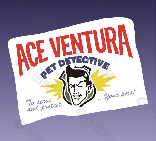 Ace_Ventura_-_Pet_Detective logo设计欣赏 Ace_Ventura_-_Pet_Detective电影标志下载标志设计欣赏