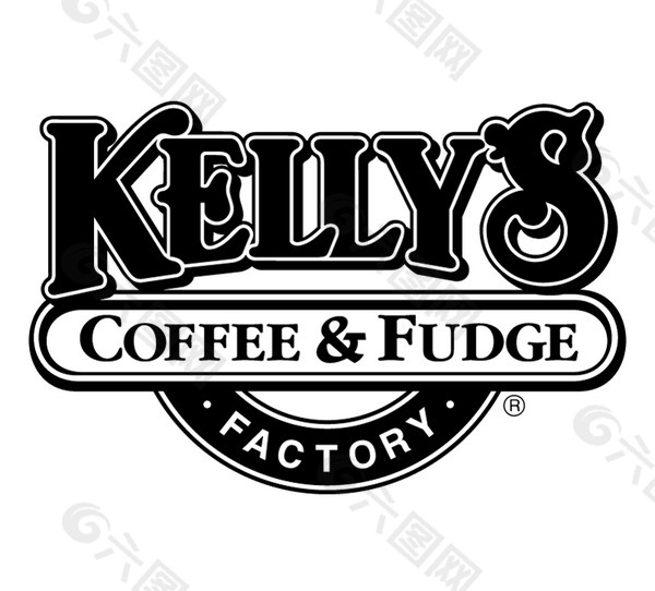 Kelly_s_Coffee__and__Fudge_Factory logo设计欣赏 Kelly_s_Coffee__and__Fudge_Factory重工LOGO下载标志设计欣赏