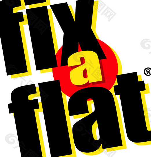 Fix-A-Flat logo设计欣赏 Fix-A-Flat加工业LOGO下载标志设计欣赏