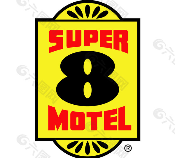 Super_8_Motel(1) logo设计欣赏 Super_8_Motel(1)大饭店标志下载标志设计欣赏