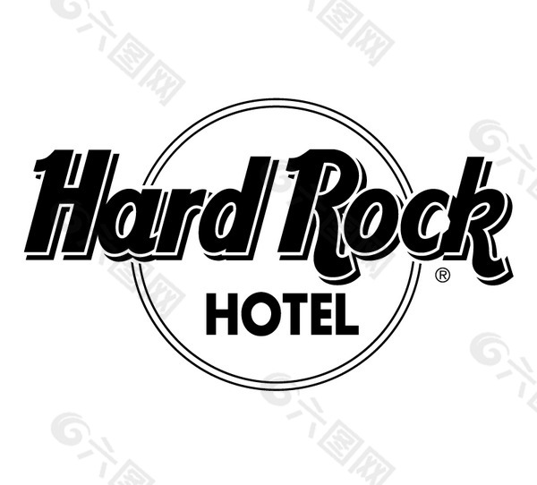 Hard_Rock_Hotel(1) logo设计欣赏 Hard_Rock_Hotel(1)宾馆业LOGO下载标志设计欣赏