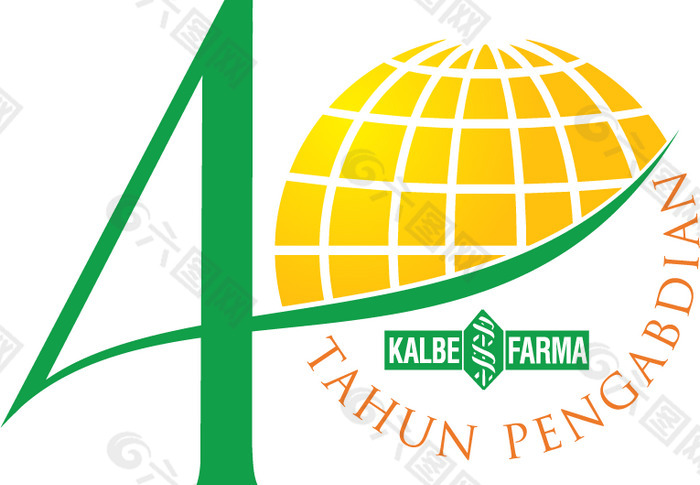 40_th_Kalbe_Farma logo设计欣赏 40_th_Kalbe_Farma医院标志下载标志设计欣赏