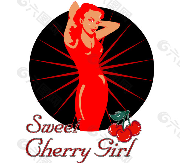 Sweet_Cherry_Girl logo设计欣赏 Sweet_Cherry_Girl咖啡馆LOGO下载标志设计欣赏