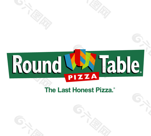 Round_Table_Pizza(5) logo设计欣赏 Round_Table_Pizza(5)快餐业LOGO下载标志设计欣赏