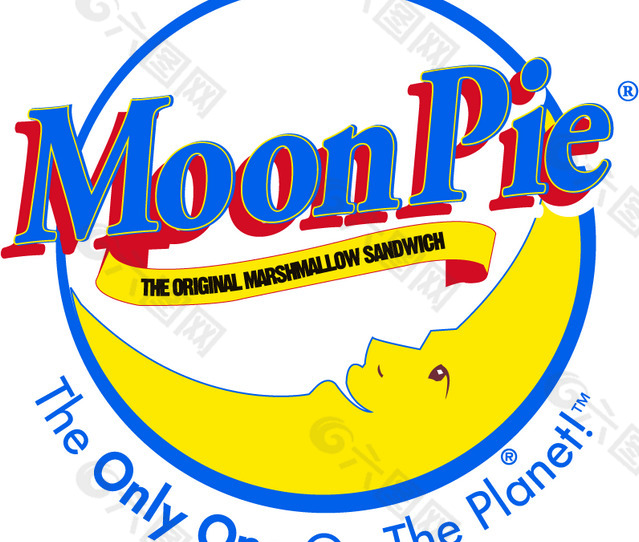 moon_pie logo設計欣賞 moon_pie食物品牌標誌下載標誌設計欣賞