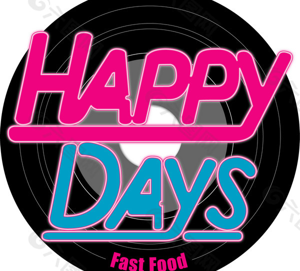 happy_days_fast_food logo設計欣賞 happy_days_fast_food名牌飲料