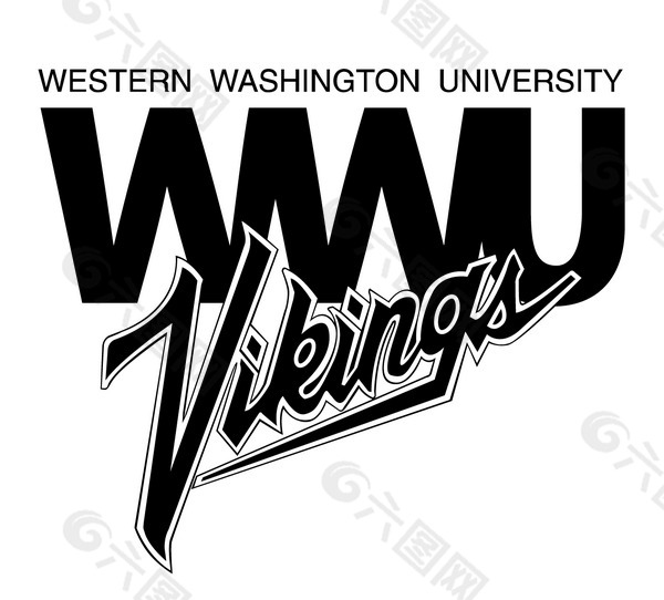 WWU_Vikings(1) logo设计欣赏 WWU_Vikings(1)知名学校LOGO下载标志设计欣赏