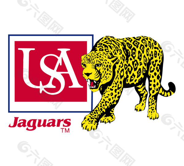 USA_Jaguars(1) logo设计欣赏 USA_Jaguars(1)知名学校标志下载标志设计欣赏