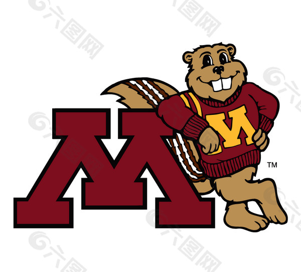 University_of_Minnesota_Golden_Gophers logo设计欣赏 University_of_Minnesota_Golden_Gophers世界名校LOGO下载标志设计