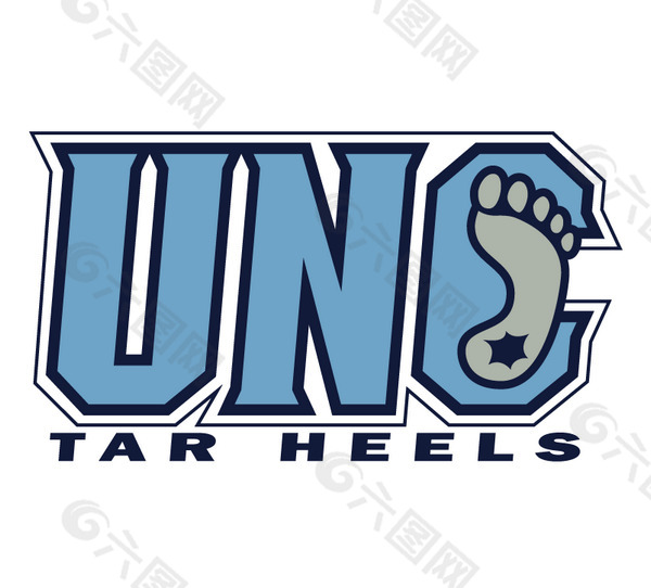 UNC_Tar_Heels(10) logo设计欣赏 UNC_Tar_Heels(10)传统大学LOGO下载标志设计欣赏