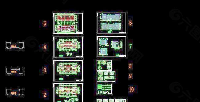 四层实验小学教学楼建筑施工图