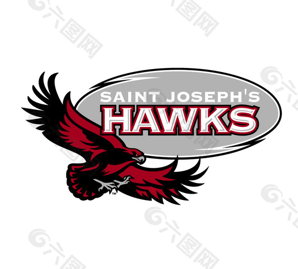 Saint_Joseph_s_Hawks(7) logo设计欣赏 Saint_Joseph_s_Hawks(7)高级中学LOGO下载标志设计欣赏