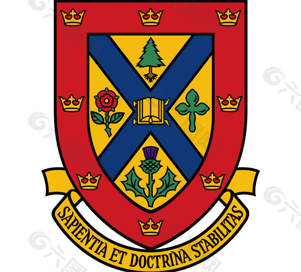 Queen_s_University(4) logo设计欣赏 Queen_s_University(4)高级中学标志下载标志设计欣赏