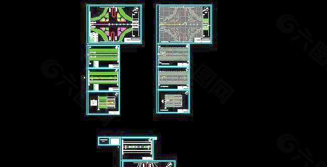 建华北路与建设路节点绿化方案种植平面图