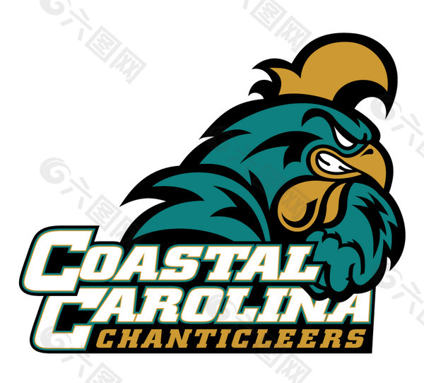 Coastal_Carolina_Chanticleers(1) logo设计欣赏 Coastal_Carolina_Chanticleers(1)学校LOGO下载标志设计欣赏