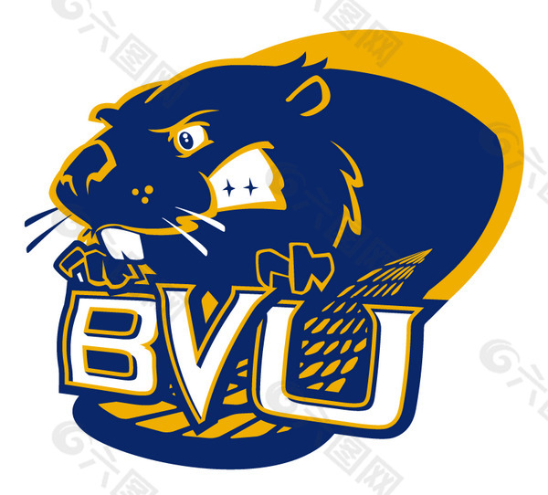 BVU_Beavers(3) logo设计欣赏 BVU_Beavers(3)学校标志下载标志设计欣赏