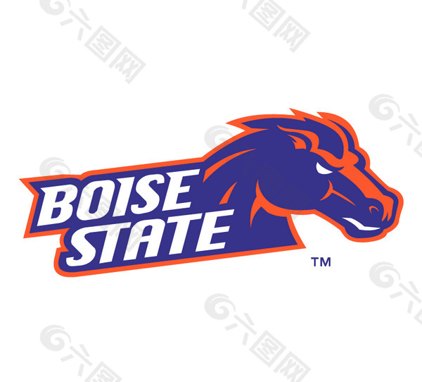 Boise_State_Broncos(4) logo设计欣赏 Boise_State_Broncos(4)大学LOGO下载标志设计欣赏