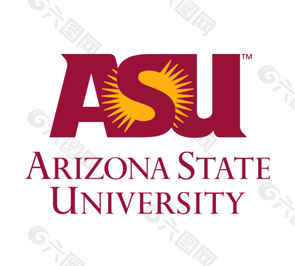 ASU logo设计欣赏 ASU大学LOGO下载标志设计欣赏