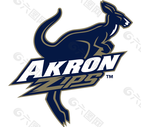 Akron_Zips(7) logo设计欣赏 Akron_Zips(7)大学标志下载标志设计欣赏