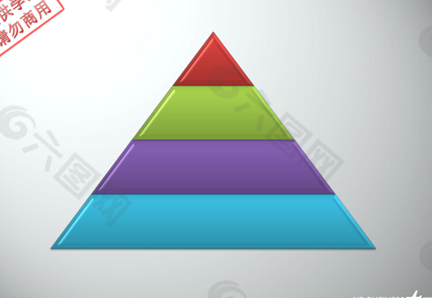 多色三角形PPT模板