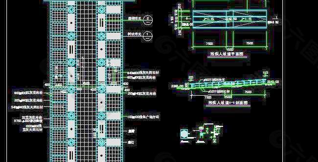 林荫道路施工平面图及剖面图