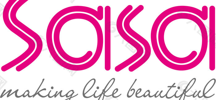sasa logo设计欣赏 sasa洗护品LOGO下载标志设计欣赏