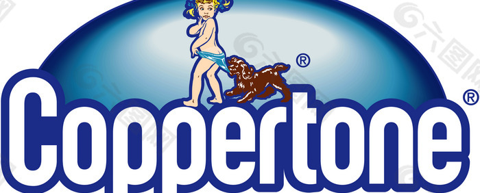 Coppertone_Water_Babies(1) logo设计欣赏 Coppertone_Water_Babies(1)护理品LOGO下载标志设计欣赏