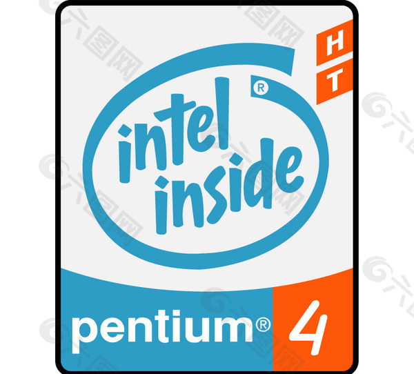 Intel_Pentium_4_HT logo设计欣赏 Intel_Pentium_4_HT硬件公司标志下载标志设计欣赏