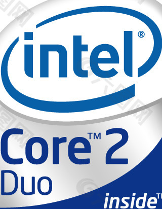 Intel_Core_2_Duo logo设计欣赏 Intel_Core_2_Duo硬件公司标志下载标志设计欣赏