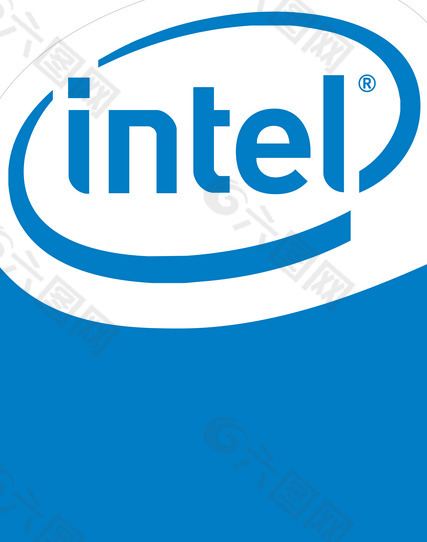 Intel(1) logo设计欣赏 Intel(1)硬件公司标志下载标志设计欣赏