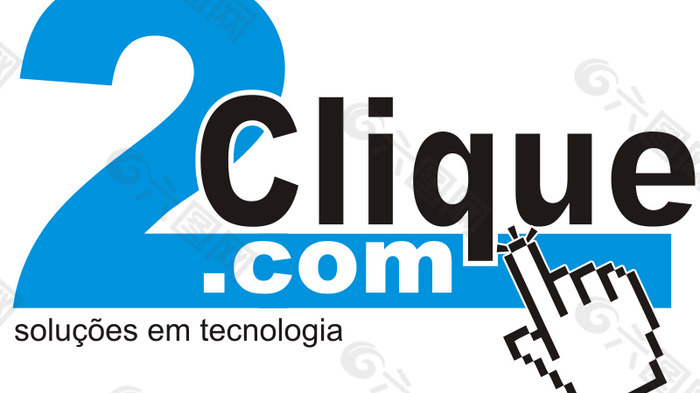 2Clique logo设计欣赏 2Clique电脑硬件标志下载标志设计欣赏