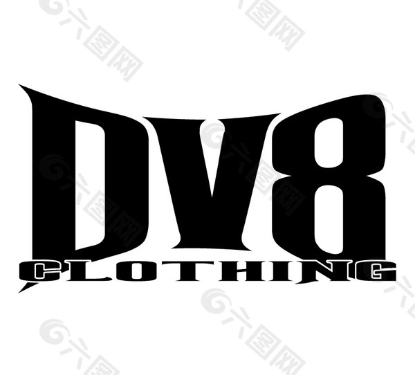 DV8_Clothing logo设计欣赏 DV8_Clothing服饰品牌LOGO下载标志设计欣赏