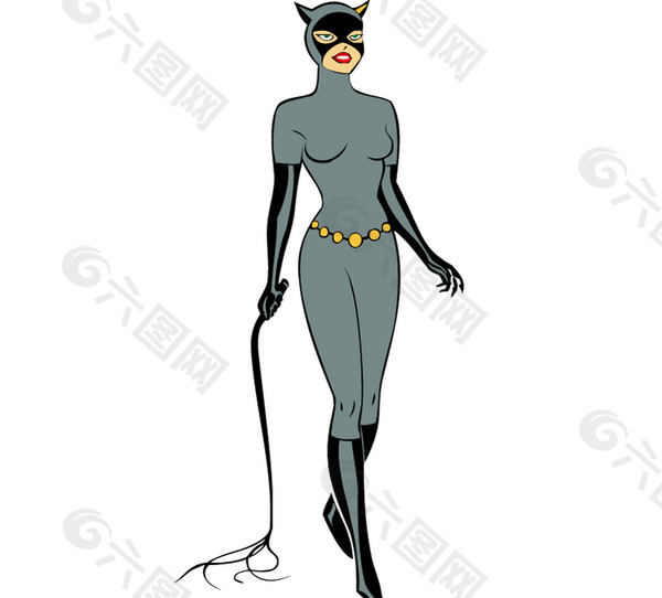 Catwoman logo设计欣赏 Catwoman卡通形象LOGO下载标志设计欣赏