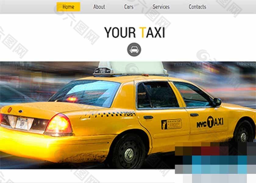 黄色大气宽屏汽车展示专题网站模板